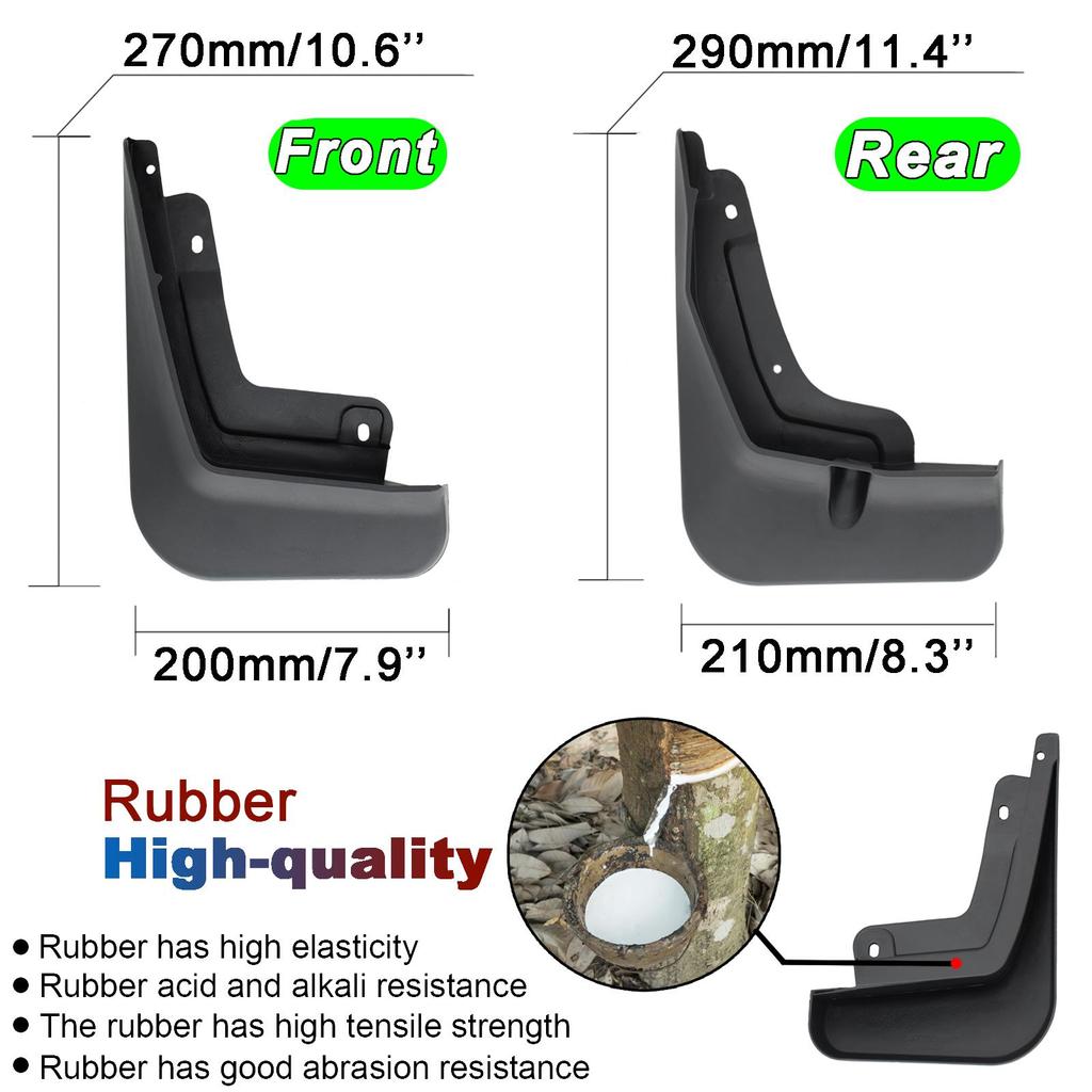 4Pcs For Chery Tiggo 8 Pro Plus 2023 Mudflaps Mud Guards Flaps Splash Guards Mudguards Fender Front Rear Wheel