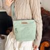 2025 Новая Модная Женская Однотонная Вельветовая Сумка на Плечо/Кроссбоди - Маленький Квадратный Дизайн