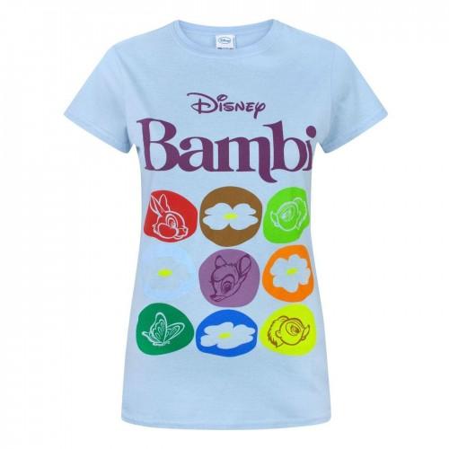 Disney Женская/женская футболка с узором Бэмби