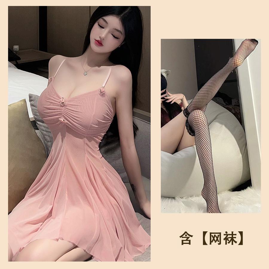 Сексуальное нижнее белье Сексуальное облегающее страстное пижамное платье Страсть Маленькая грудь Подтяжки Униформа Чистое желание Соблазнение Сексуальный костюм