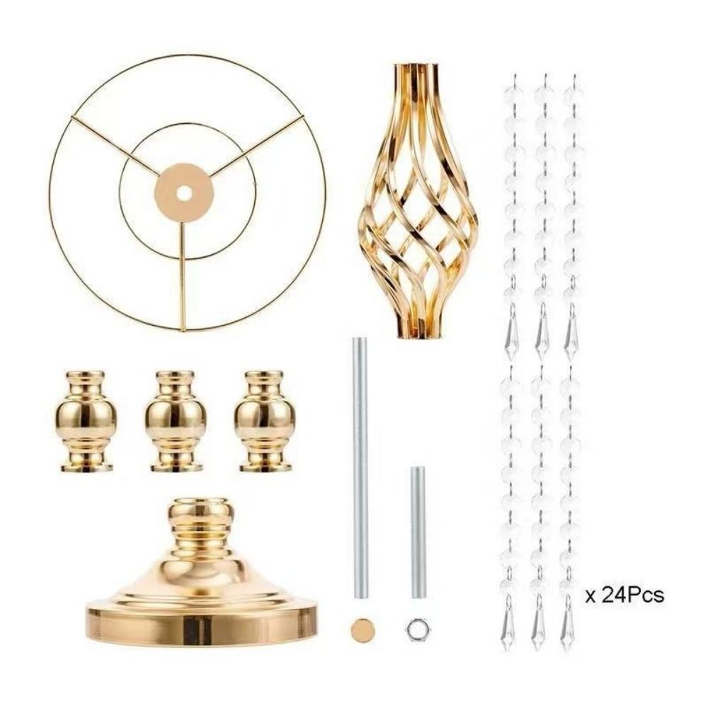 Хрустальный подсвечник Золотые обеденные подсвечники Модная ваза для цветов Свадебное украшение