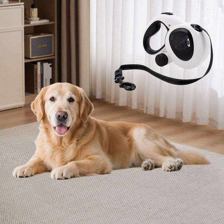 Good Quality Night Safety Retractable Dog Leash with Illumination Light 7H Runtime Built-in Light and Waste Bag