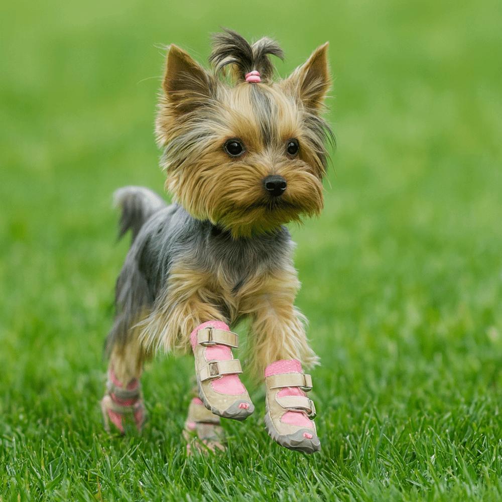 4pcs/set Waterproof Winter Dog Boots Warm Non-Slip Dog Shoes Fashion Pet Sneakers Autumn Winter