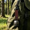 Безопасные походные колокольчики для рюкзаков 13 см, металлические колокольчики с ПУ ремешком, кнопкой-защелкой и клипсой. Идеально для пеших прогулок по тропам.