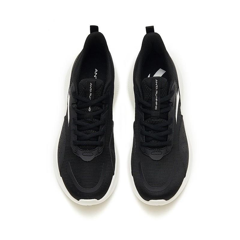 Anta Comfortable Shock Absorbing Non-Slip Breathable Rebound Low-Top Running Shoes Women Sneaker Black 922345512-4