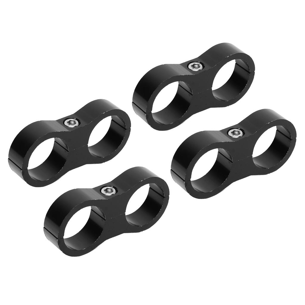 4PCS 12AN Fuel Line Mounting Clamp Hose Separator Aluminum Alloy Fitting Adapter Clamps Fit for 3 4 Oil Line Brake Line