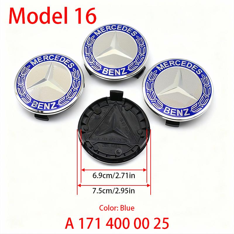 4Pcs 75mm Car Badge Wheel Center Cap For Mercedes Benz W176 W177 W204 W205 W212 W213 W206 X156 X253 W166 Hub Covers Accessories