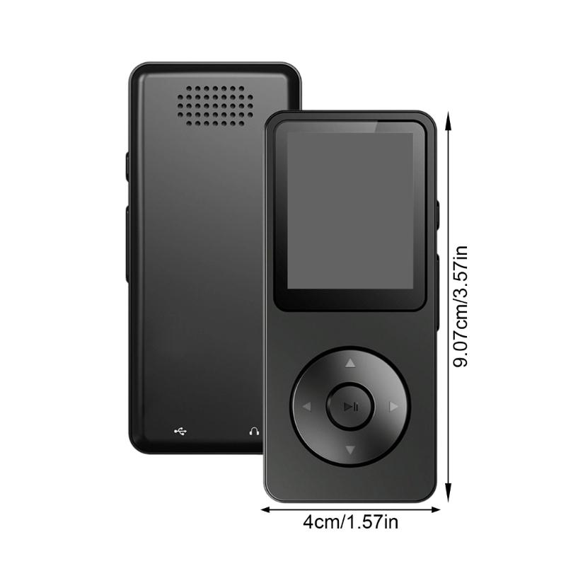 Портативный MP3-плеер Совместимость с Bluetooth Беспроводное дополнительное подключение 1,8-дюймовый дисплей Музыкальный плеер Электронная книга Диктофон