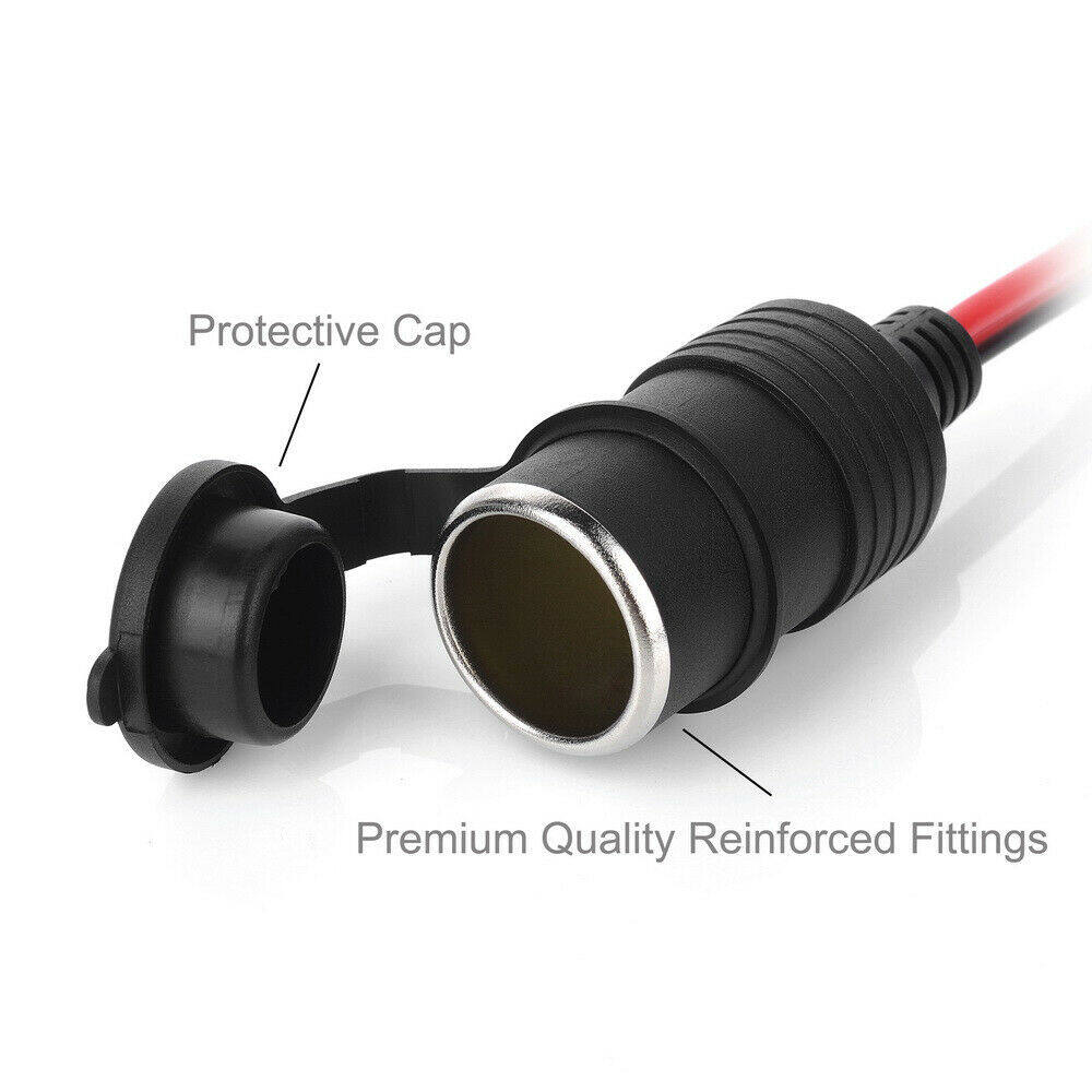 12 В/24 В автомобильная розетка для аккумулятора с зажимом типа «крокодил» и 3 шт. предохранителем