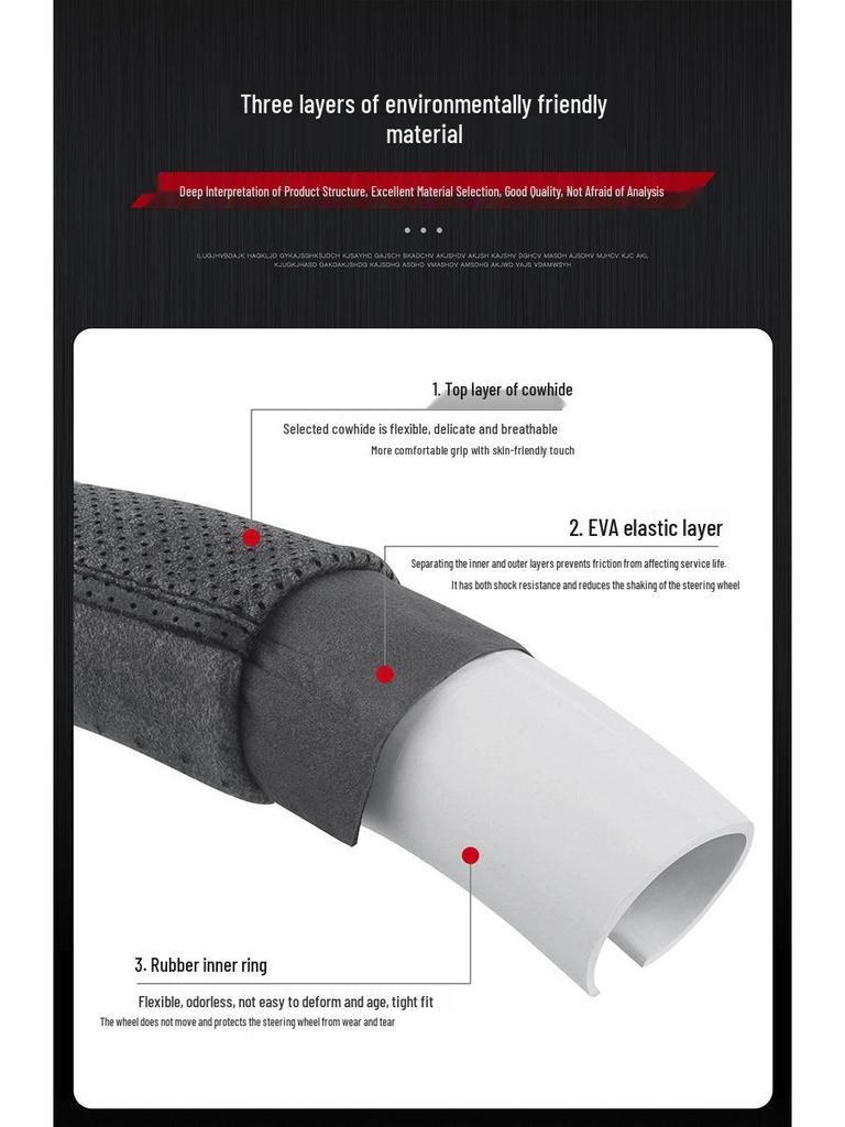 BMW Genuine Leather Anti-Slip Steering Wheel Cover for 3, 5 Series, X1, X2, X3, 320li, 525 Models