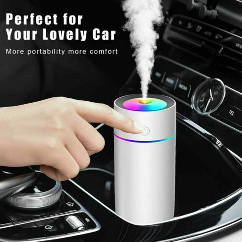 320ml USB Mini Humidifier LED Night Light Spraying Diffuser for Home Office Car