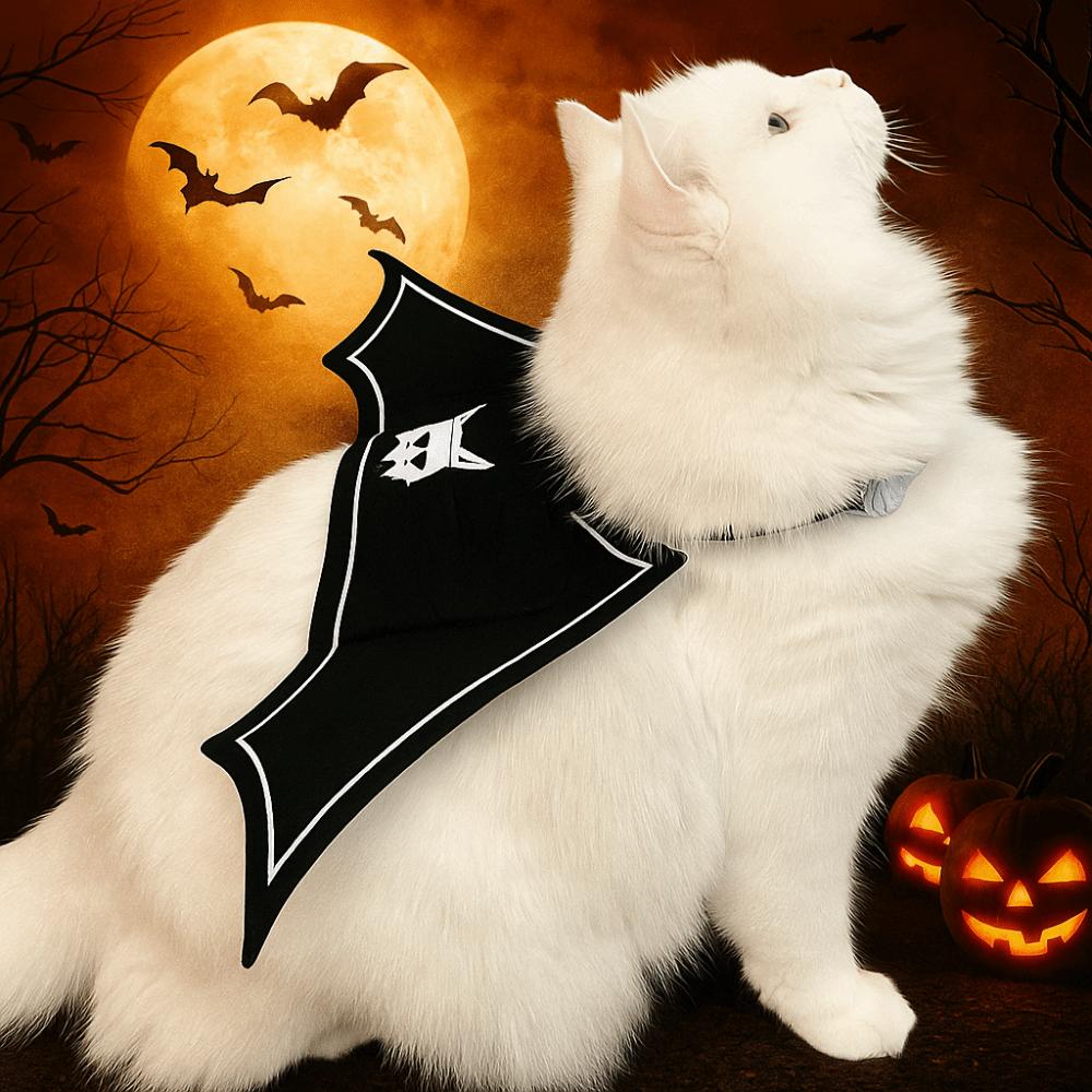 Felt Cloth Halloween Cat Costume Adjustable Soft Cats Bat Wing Polyester Cosplay Clothes Halloween Party Supplies