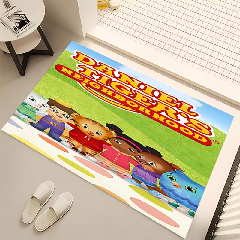 1pc Daniel Tiger's Neighborhood Print Area Rug - Soft, Washable Non-Slip Indoor Mat, Living Room, Home Office Decorative Rug,Office Decorative
