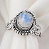 Moonstone Gemstone Handmade Designer Ring, Women Gift Ring, Unique Ring, Bohemian Ring, 925 Silver Jewelry