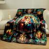 Holy Family Stained Glass Throw Blanket bedroom Blanket for Livingroom Couch lunch break Soft Cozy throw for Friend's festival Gift