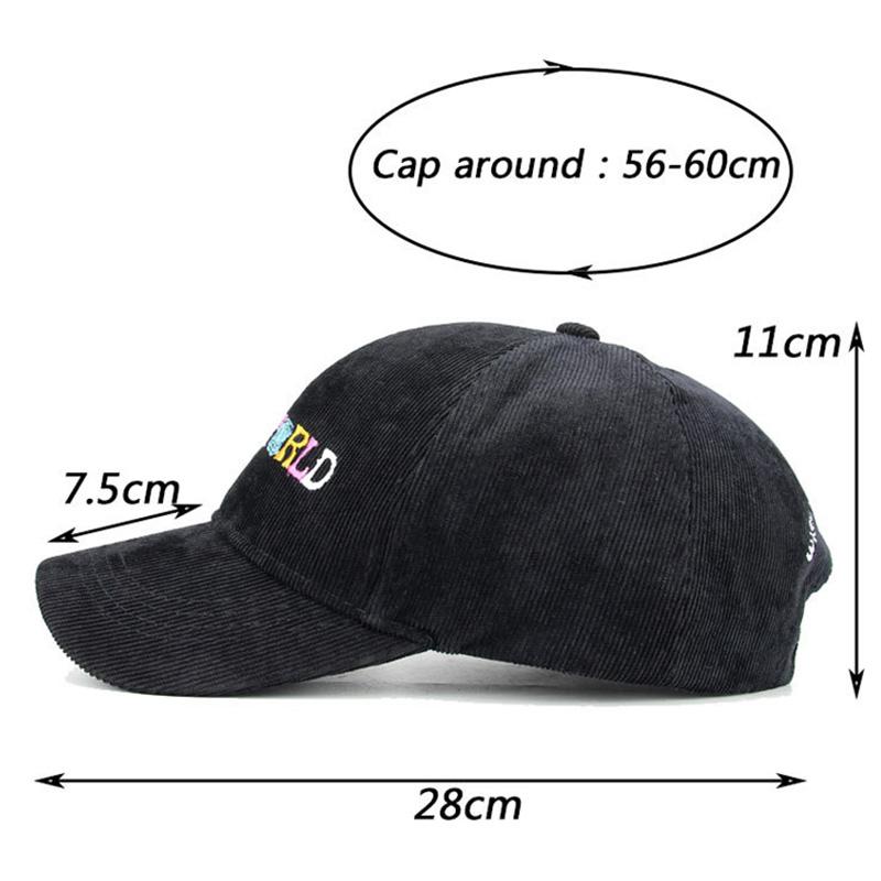 Spring Autumn Corduroy Baseball Caps Men and Women Vintage ASTROWORLD Letter Embroidered Hat Unisex Adjustable Size Snapback Hip Hop Hats