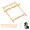 Handheld Weaving Tool Portable Wood Loomed for Home School Projects Supplies Sturdy Construction