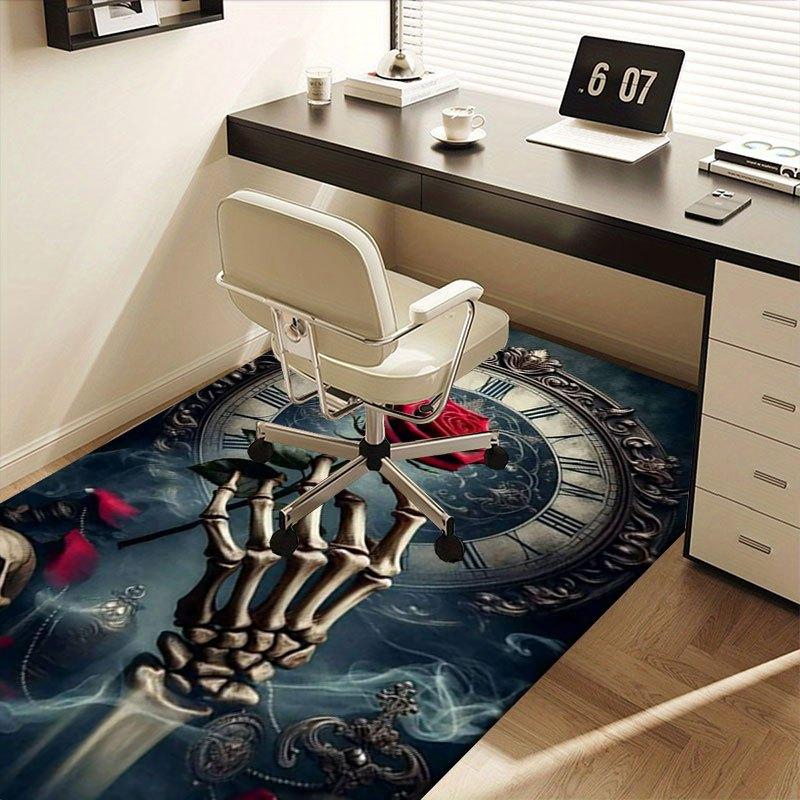 """Вневременная красота""": Готический скелетная рука, держащая красную розу, настенная художественная печать "Коврик для офиса, домашний декор, ковер для офисного стола и стула, для офиса ph84"