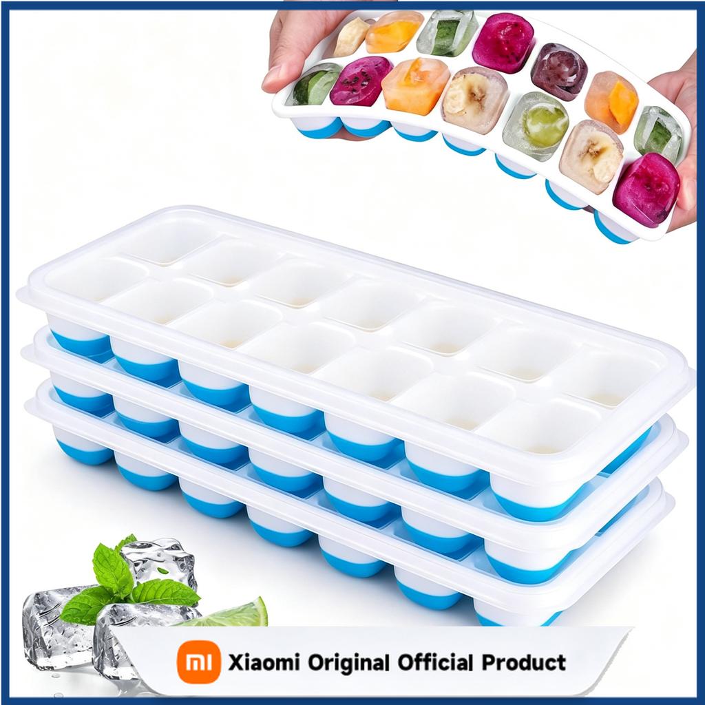 Xiaomi 42 Grid Ice Cube Tray Silicone Mold Square Ice Cube Tray Mold with Lid Ice Cube Maker Bar DIY Drinks Iced Cocktail Freeze Tool