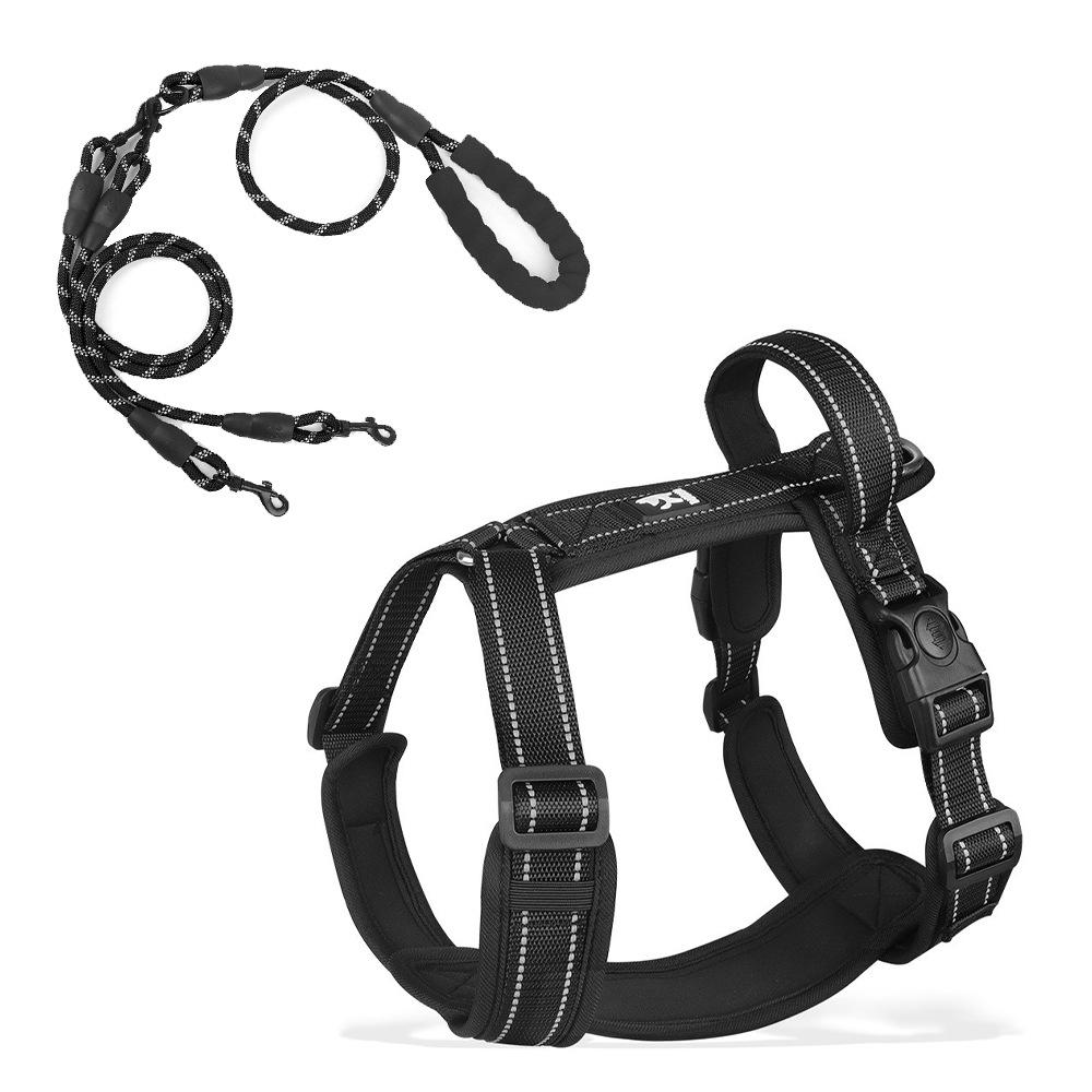 Новый поводок для собак, двухсекционный нагрудный ремень для домашних животных, поводок для прогулок с собаками малого и среднего размера