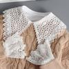 Big Lapel Lace Fake Collar Shirt White Fake False Collars Woman Removable Lady Detachable Collar and Cuff Faux Col Chemisie