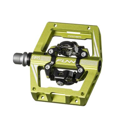 Funn Mamba S Clipless SPD Mountain Bike Flat Pedals Pedals, Double-sided Compatible, Pedals, Single-sided (green)