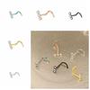 Stainless Steel Zircon Nose Screw Studs Geometric Trendy Daily