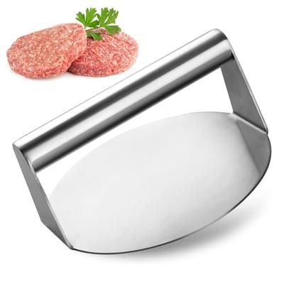 Пресс для мяса из нержавеющей стали, Пресс для гамбургеров, Формовка котлет, Пресс для мяса, Пресс для smash-бургеров, Круглый, Легко чистить, Кухонная утварь (Рука из нержавеющей стали