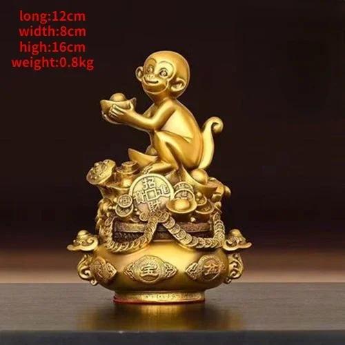 Медные обезьяны Украшения Горшок с сокровищами Обезьяна Жуйи Декор для гостиной и офиса