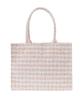 Сумка-тоут Maison de FLEUR, квадратная, из твида, M, бежевая, 8A43F0J3300
