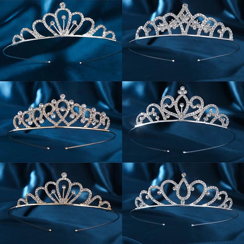 Women New Sweet Wind Princess Tiara Birthday Party Crown For Performance Party Decorative Crown