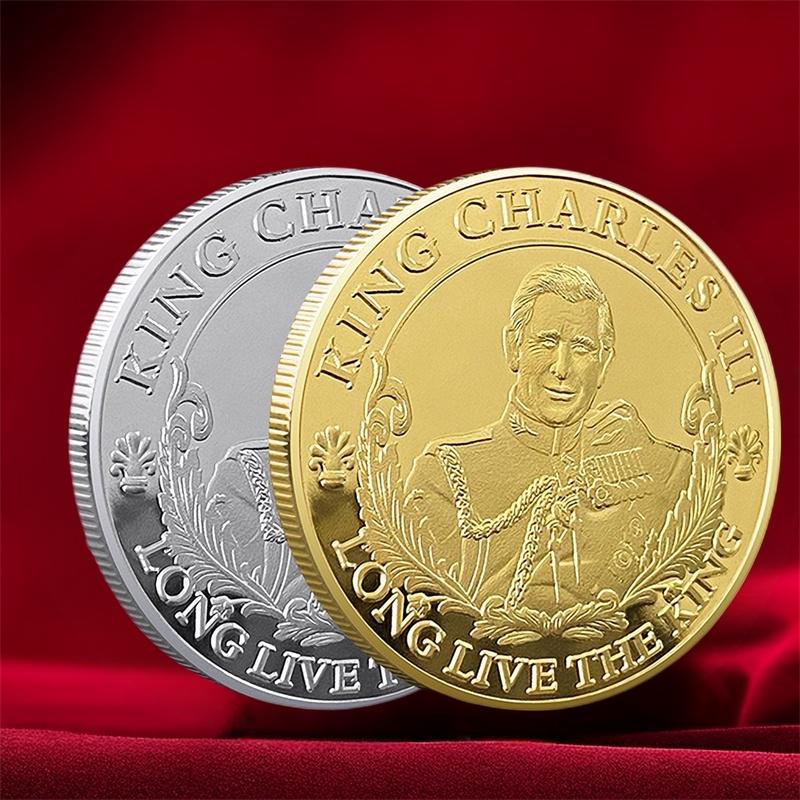 Памятная монета короля Карла III Современный минималистичный стиль Декор для дома и офиса