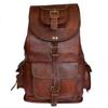 Real Goat Leather Large Men's Vintage Backpack Travel Rucksack Laptop Casual Bag