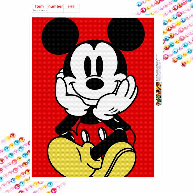 Disney DIY diamond painting 5d full drill Mickey Mouse full of diamonds cross stitch diamond living room bedroom decoration painting