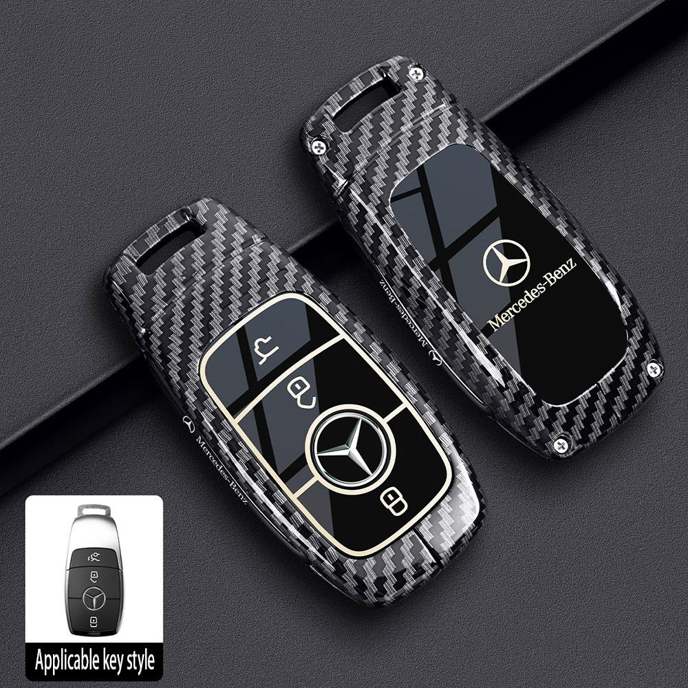 IFJF7 Alloy carbon Car Remote Key Case Cover Shell For Mercedes Benz Maybach E C S GLC Class E200 E400 E63 W213 S550 S560 C260 A200