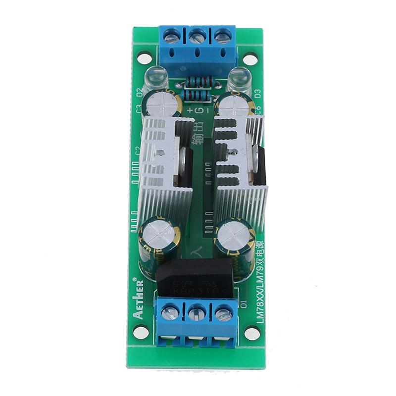 Lm7812 + Lm7912 ±12 В Двойной стабилизатор напряжения Выпрямительный мостовой модуль питания