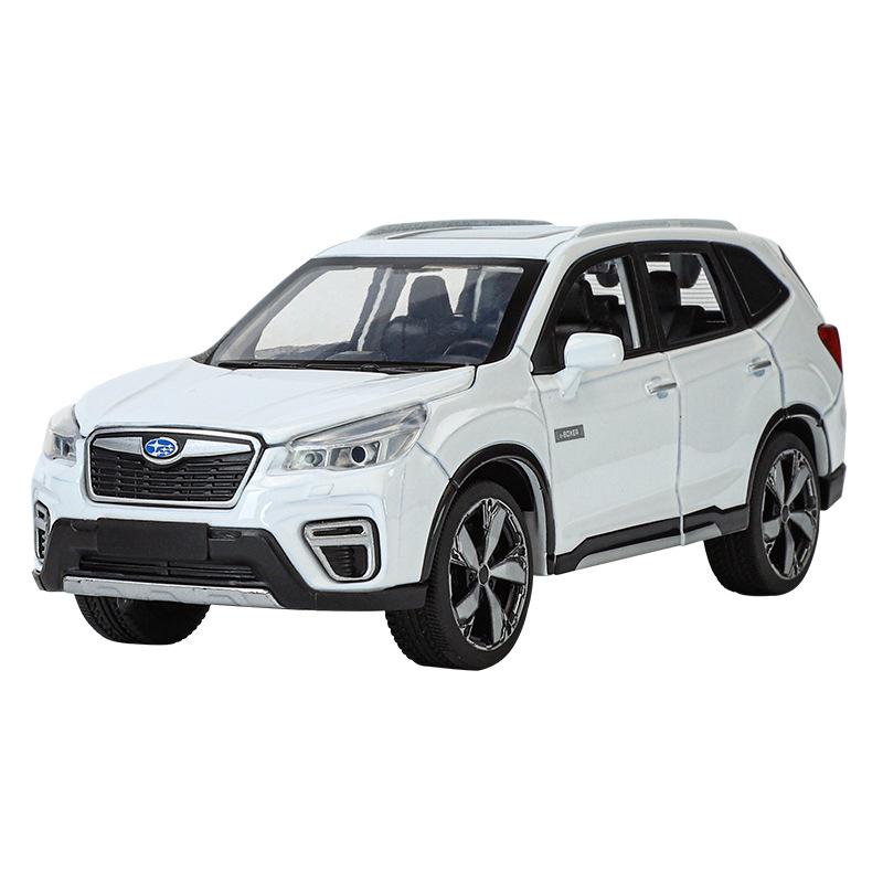 1/32 Subaru Forester SUV Alloy Off-Road Vehicle Miniature Scale Model Car Diecast Metal Sound and Light Collection Children Toy Gift