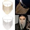 Elegant Rhinestone Mask Long Tassels Crystal Mask Face Jewelry Stylish Accessory for Weddings Parties Decorations