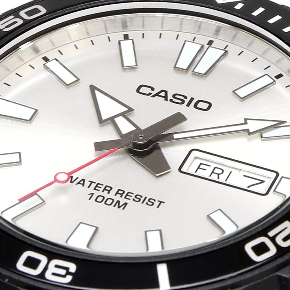 [Casio] CASIO Standard Men's Quartz Watch, 10 ATM Water Resistant, MTD-125D-7AV, Silver, Overseas Model [Parallel Import]