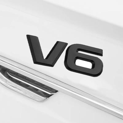 3D металлические наклейки с логотипом V6 V8 для автомобиля, универсальные наклейки для экстерьера, защита от царапин для задней двери багажника, автомобильные аксессуары
