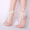 Wedding Barefoot Sandals Lace Anklets Woman Bridal Jewelry White