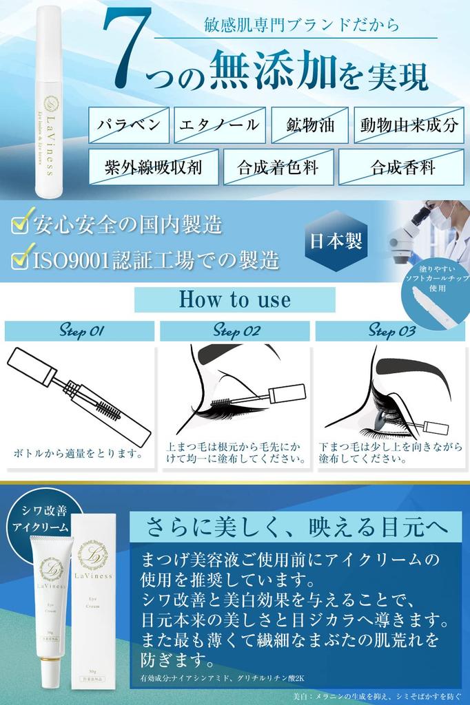 LaViness Сыворотка для ресниц с фуллереном и ниацинамидом