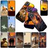 Защитный чехол для Apple iPhone 12 13 Pro XS Max Mini ProMax X XR Air 13Pro Корпус Чехол для телефона Езда на лошади Закат