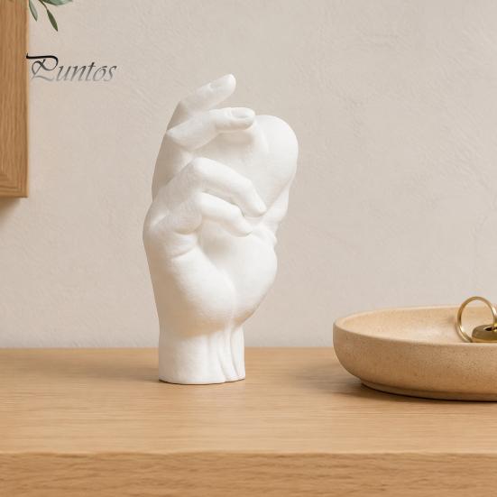 PLA Скульптура для Подарков Рука, Держащая Сердце, 3D-печатная Фигурка, Современный Минималистичный Скульптурный Декор для Стола, Романтические Украшения Акцент для Дома Полка