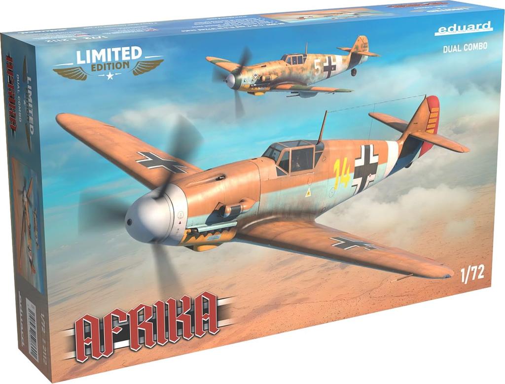 Eduard Dual Combo Limited Edition Africa Plastic Model Kit EDU2112 1/72 Bf109F/G (Airplane)