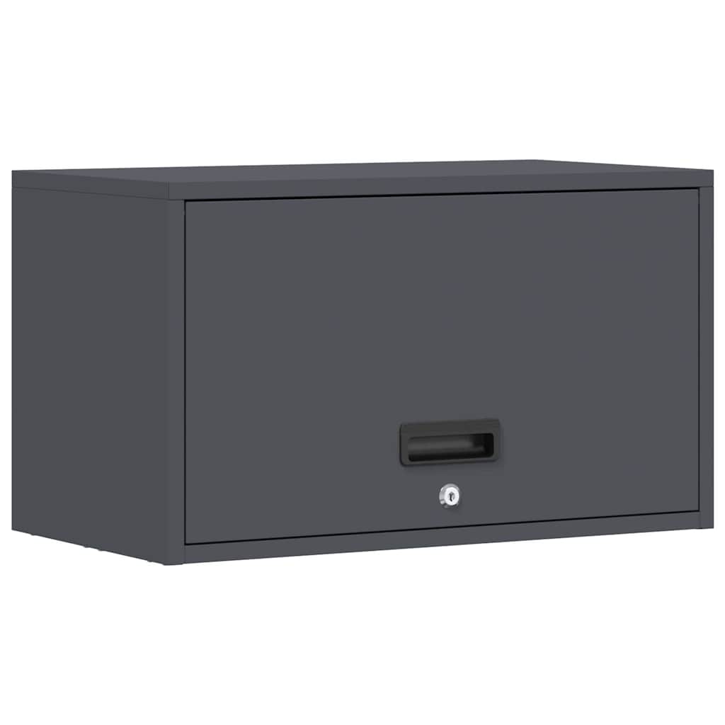Wall Mounted Garage Cabinet with Gas Spring Door Anthracite