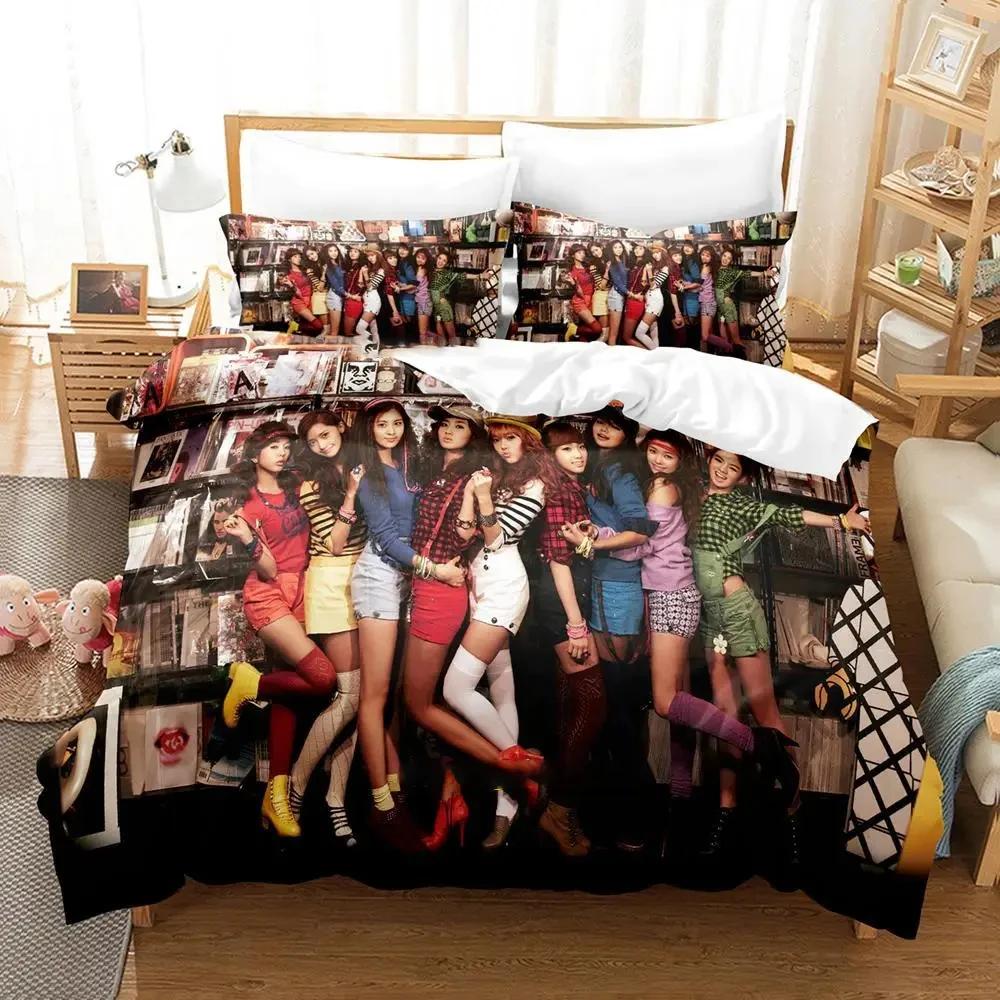 Kpop Girls Generation Постельное белье Комплект Пододеяльник Постельный комплект Чехол на одеяло Наволочка Одеяло Размер King Queen Детское Взрослое Постельное белье
