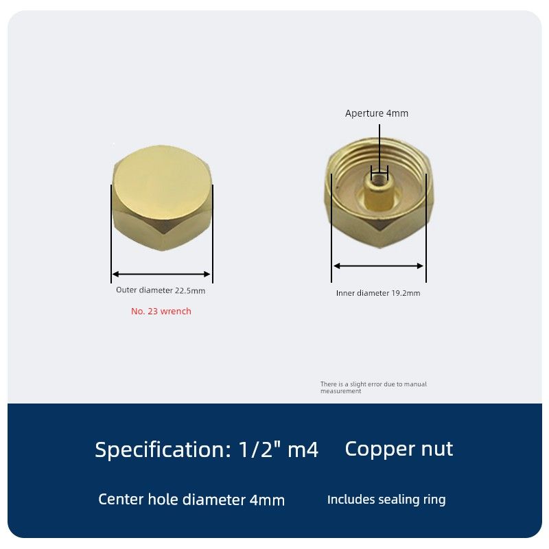 Electric Water Heater Drain Outlet Nut, Copper Nut, Universal 1/2 Inch, 3/4 Inch, 1 Inch, 2 Inch, Electroplated Screw, Magnesium Rod Accessories
