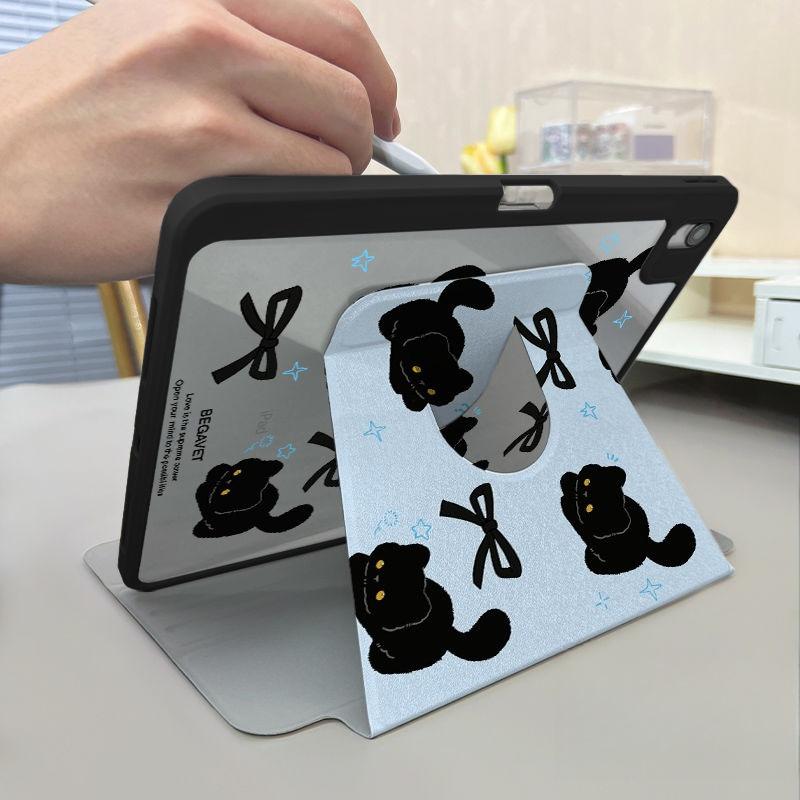Вращающаяся подставка Чехол-книжка для планшета iPad Air 3-го поколения Pro 11 2-го 3-го 4-го 10.2 Funda Чехол iPad 2017 2018 9.7 дюйма Air6 5 4 10.9 Милый