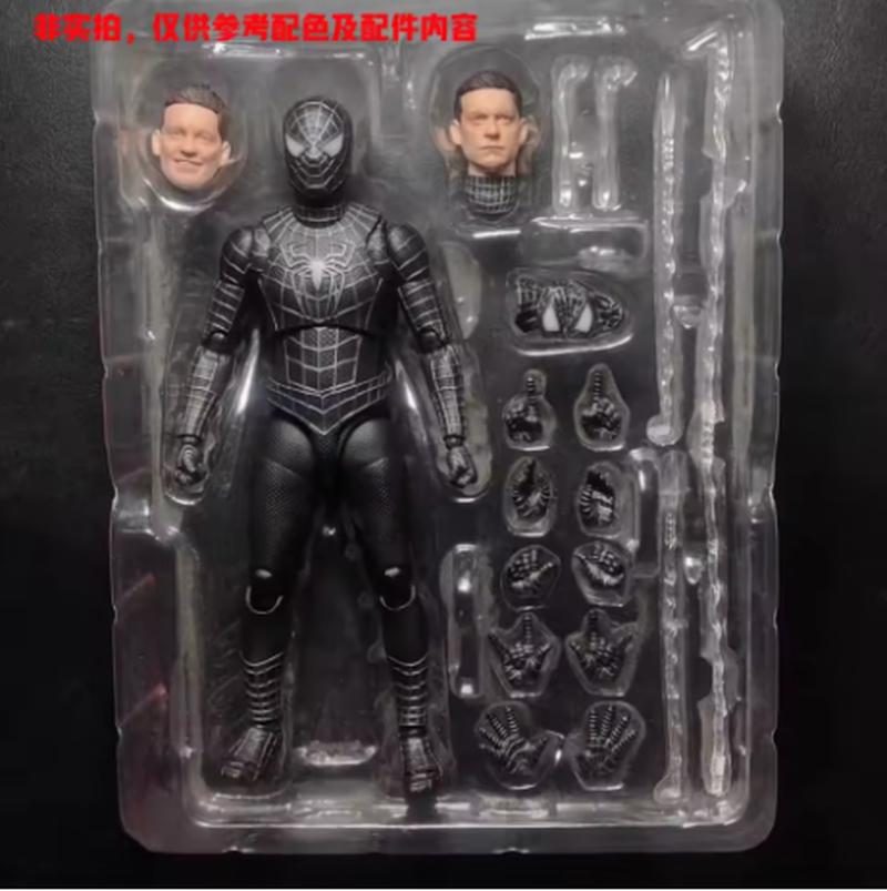 Новый Ct Factory Shf Тоби Магуайр Черный Костюм Человек-Паук 3 Герой Без Возвращения Комиксы Питер Паркер Может Сделать Модель Игрушка Подарок